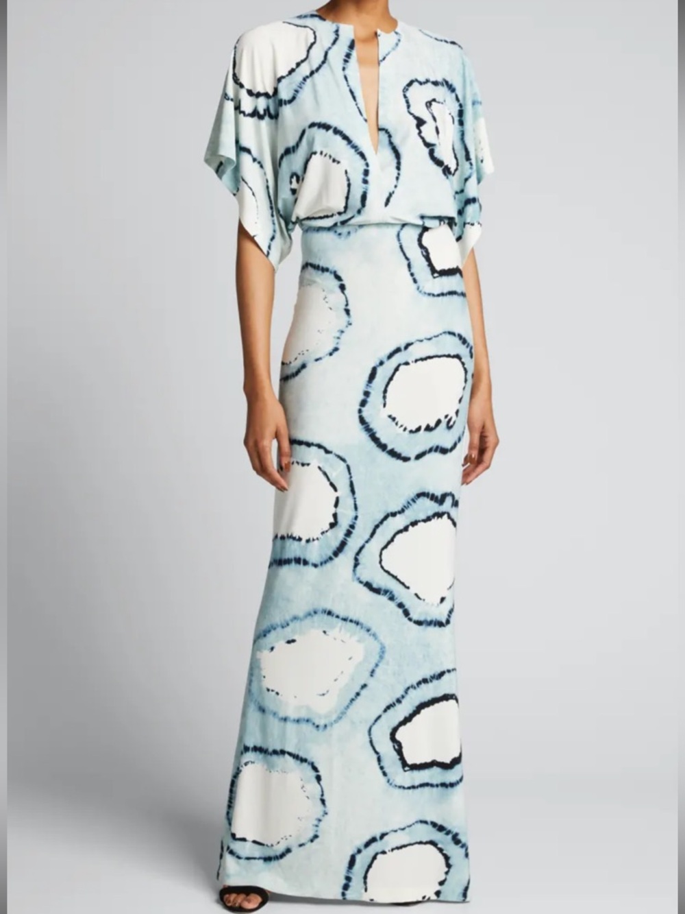 Norma Kamali Obie Tie Dye Coverup Gown Maxi Dress - Picture 10 of 10